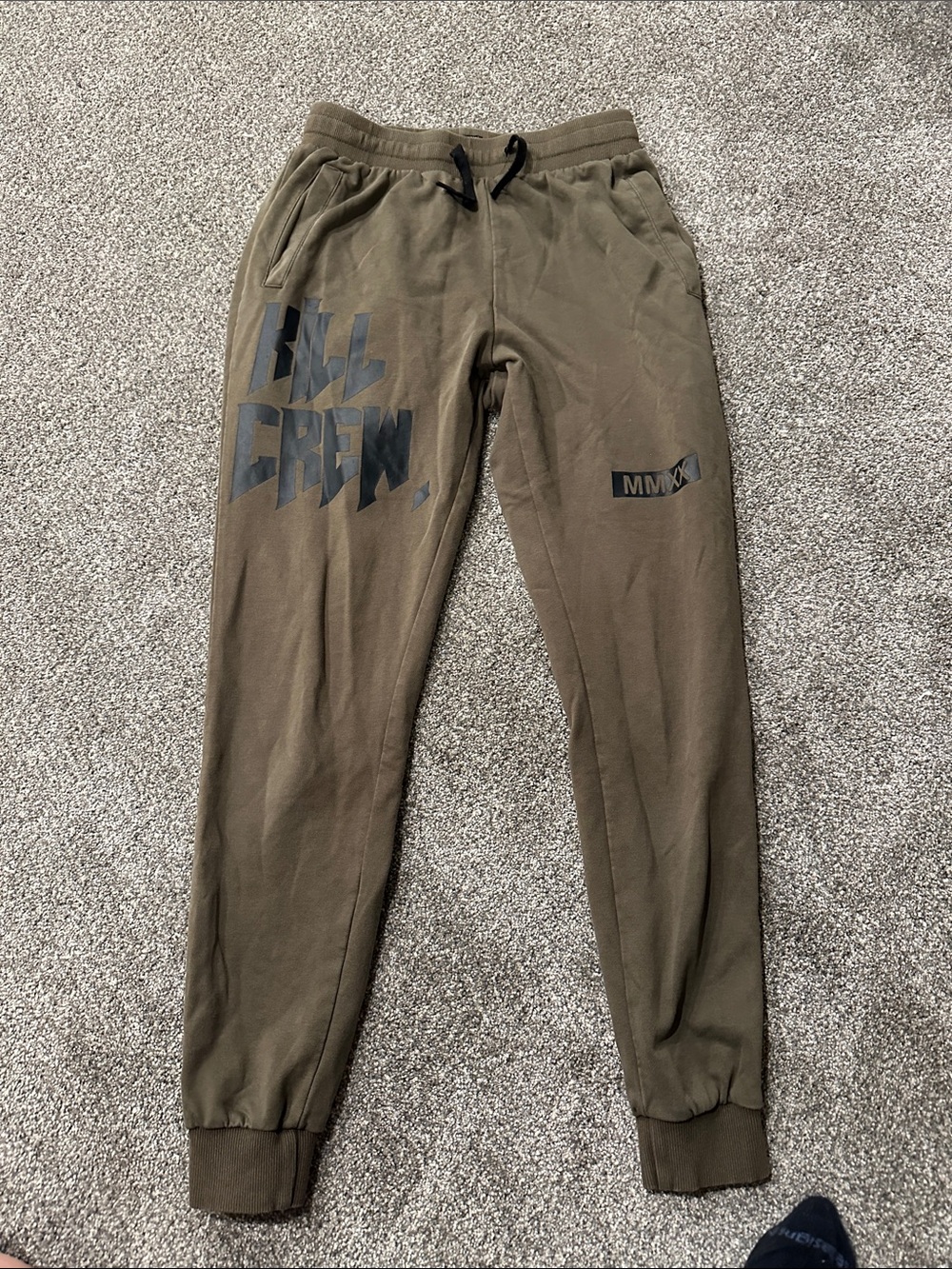 Kill Crew Olive Green Joggers with Black Graphic Logos